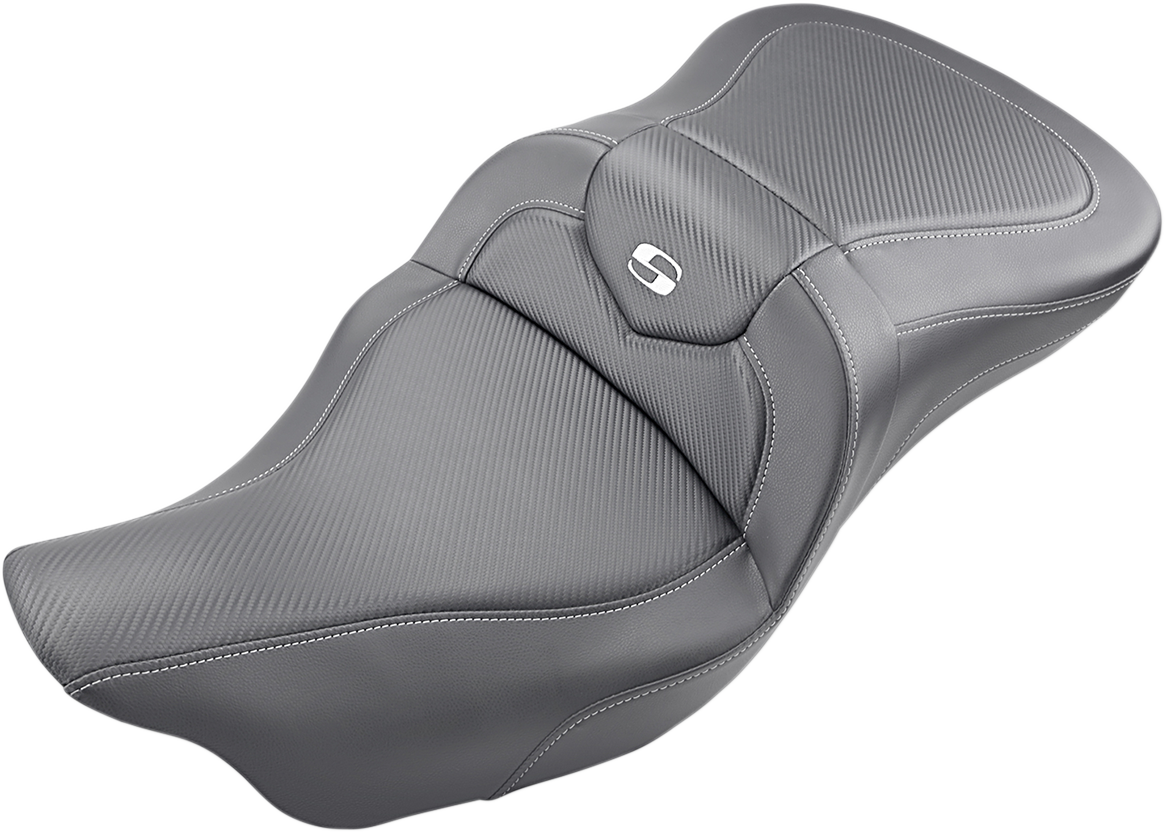 Extented Reach Road Sofa Seats - 08-23 Touring Seat Saddlemen Without Driver's Backrest Carbon Fiber