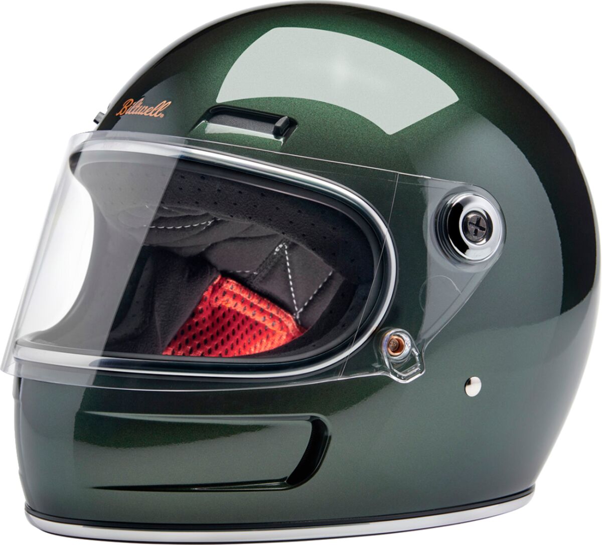 Biltwell Gringo SV Helmet, Metallic Sierra Green Full Face Helmet Biltwell XS