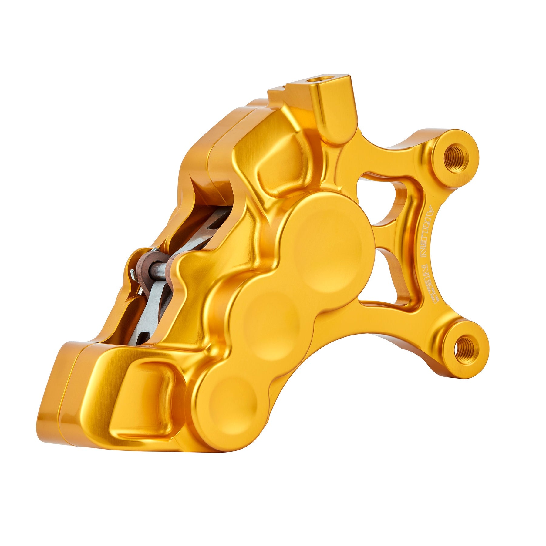 6-Piston Differential Bore Brake Calipers - 14" Brake Calipers Arlen Ness Gold Left