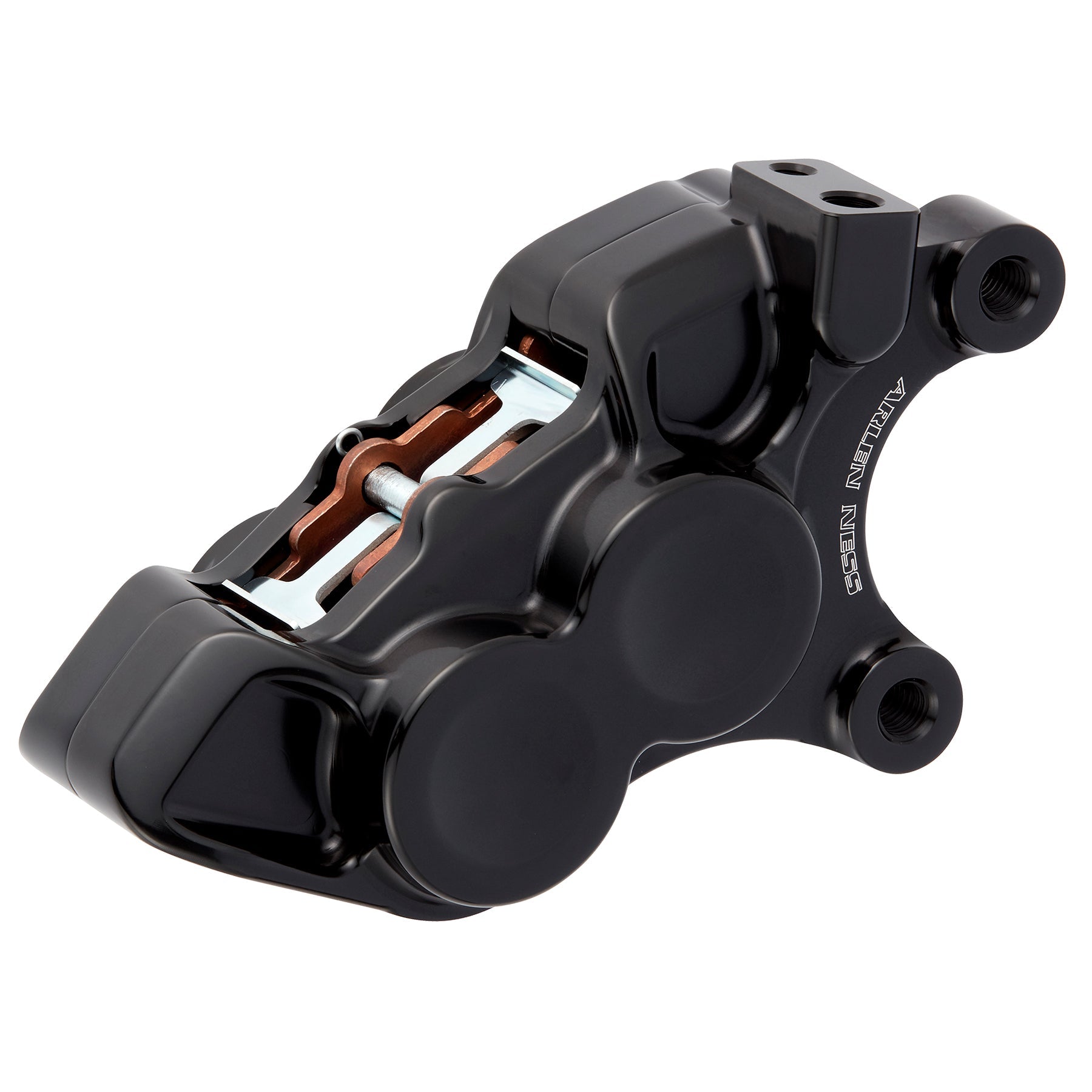 4-Piston Front Brake Calipers 11.8" Brake Calipers Arlen Ness Black Left