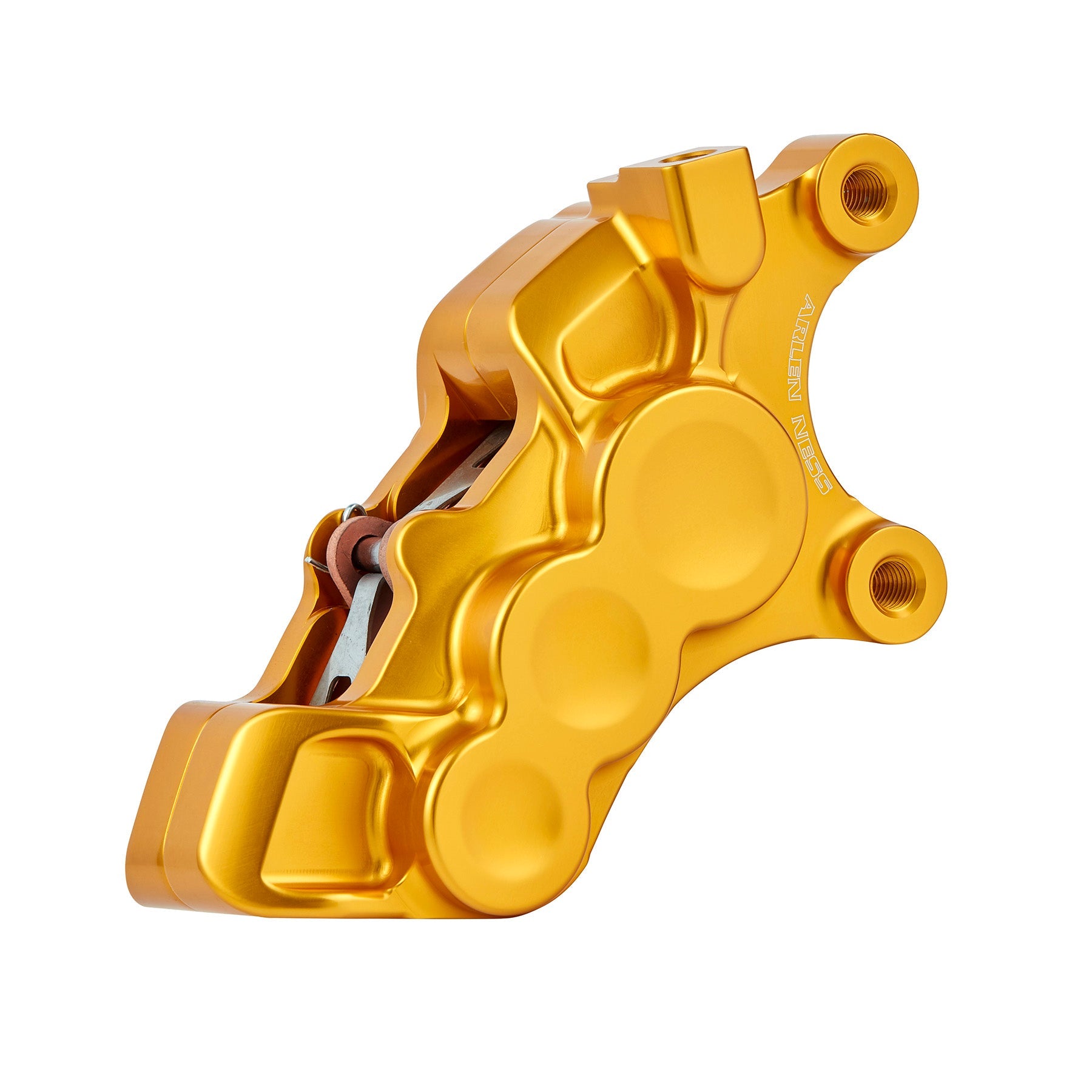 6-Piston Differential Bore Brake Calipers - 11.8" Brake Calipers Arlen Ness Gold Left