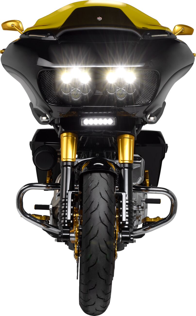 Method® Bagger Fork Guards, Gold - 14+ Touring Fork Guards Arlen Ness