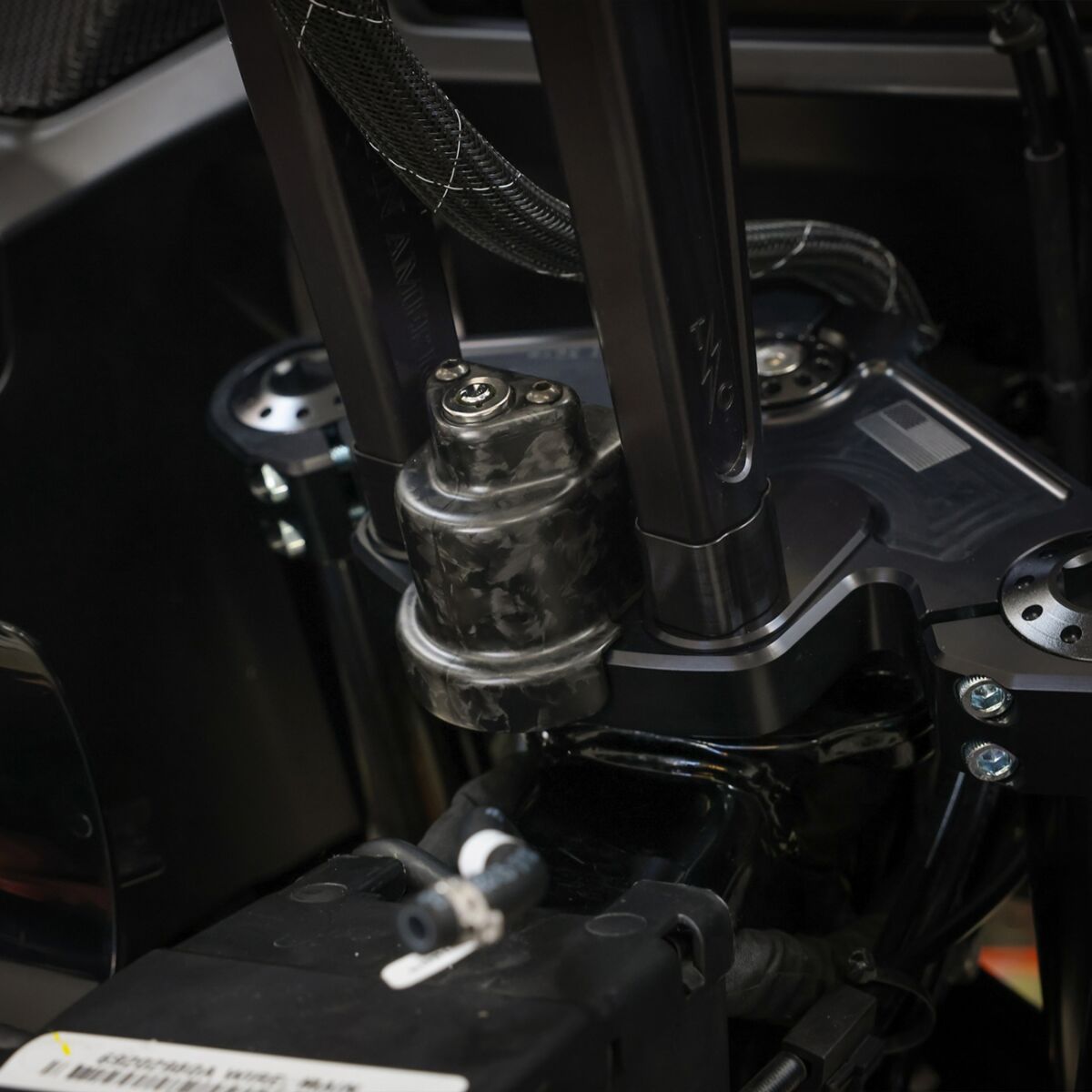Carbon Fiber OEM Lock Cover, Matte Forged Carbon - 24+ Touring Lock Cover Thrashin Supply Co.