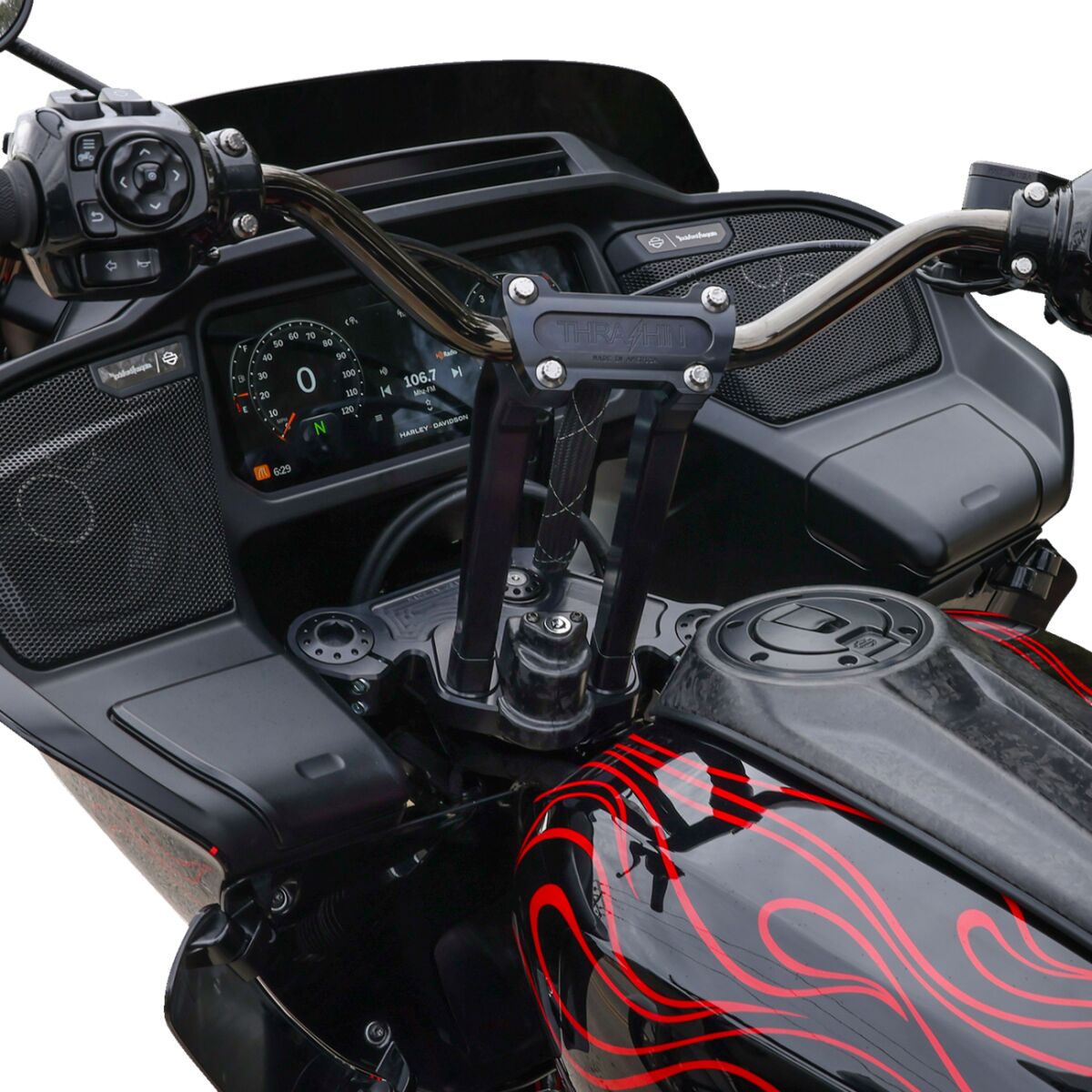 Carbon Fiber OEM Lock Cover, Matte Forged Carbon - 24+ Touring Lock Cover Thrashin Supply Co.