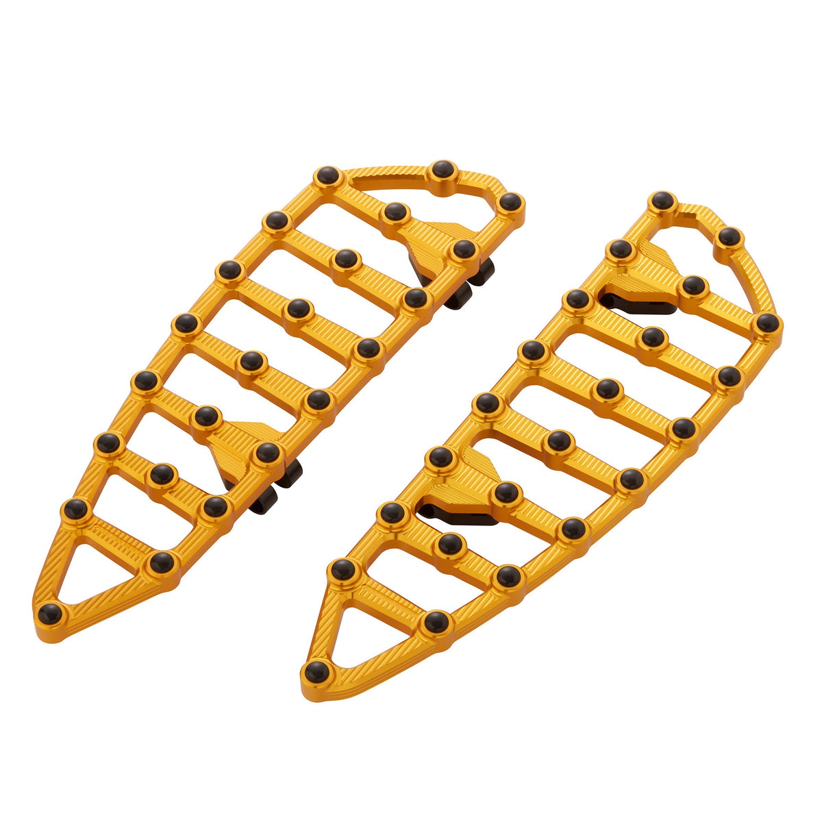 Ness-MX Floorboards, Gold - 18+ Softail Floorboards Arlen Ness