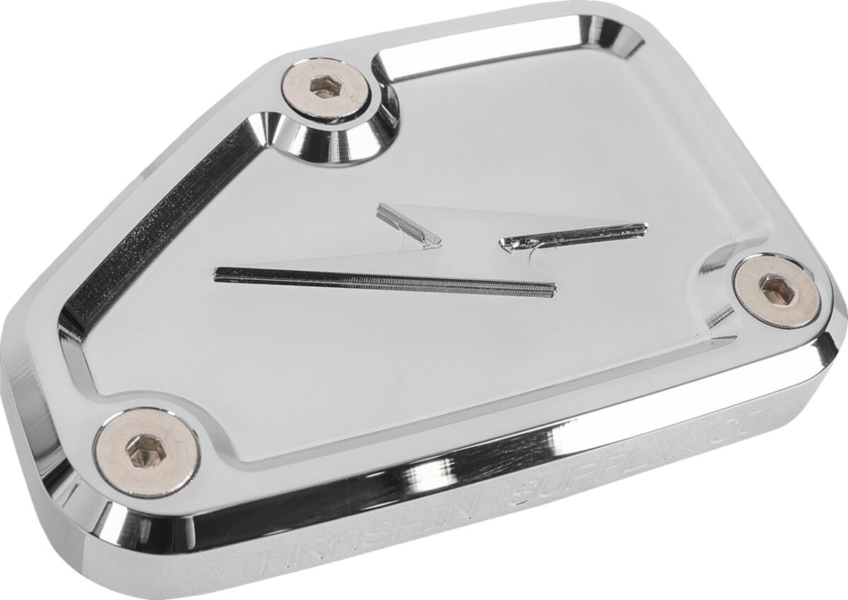 Front Brake Reservoir Cap, Chrome - 24+ Touring Master Cylinders Cover Thrashin Supply Co.