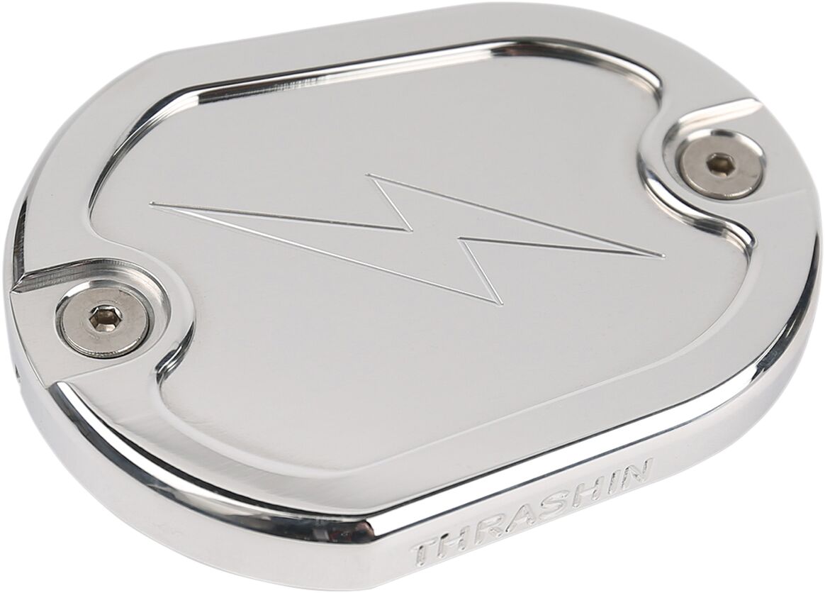 Dished Front Brake Reservoir Cap, Polished - 06-17 Sportster Master Cylinders Cover Thrashin Supply Co. Default Title