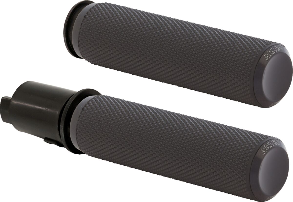 Knurled Grips, Black - 24+ Touring Grips Arlen Ness Default Title