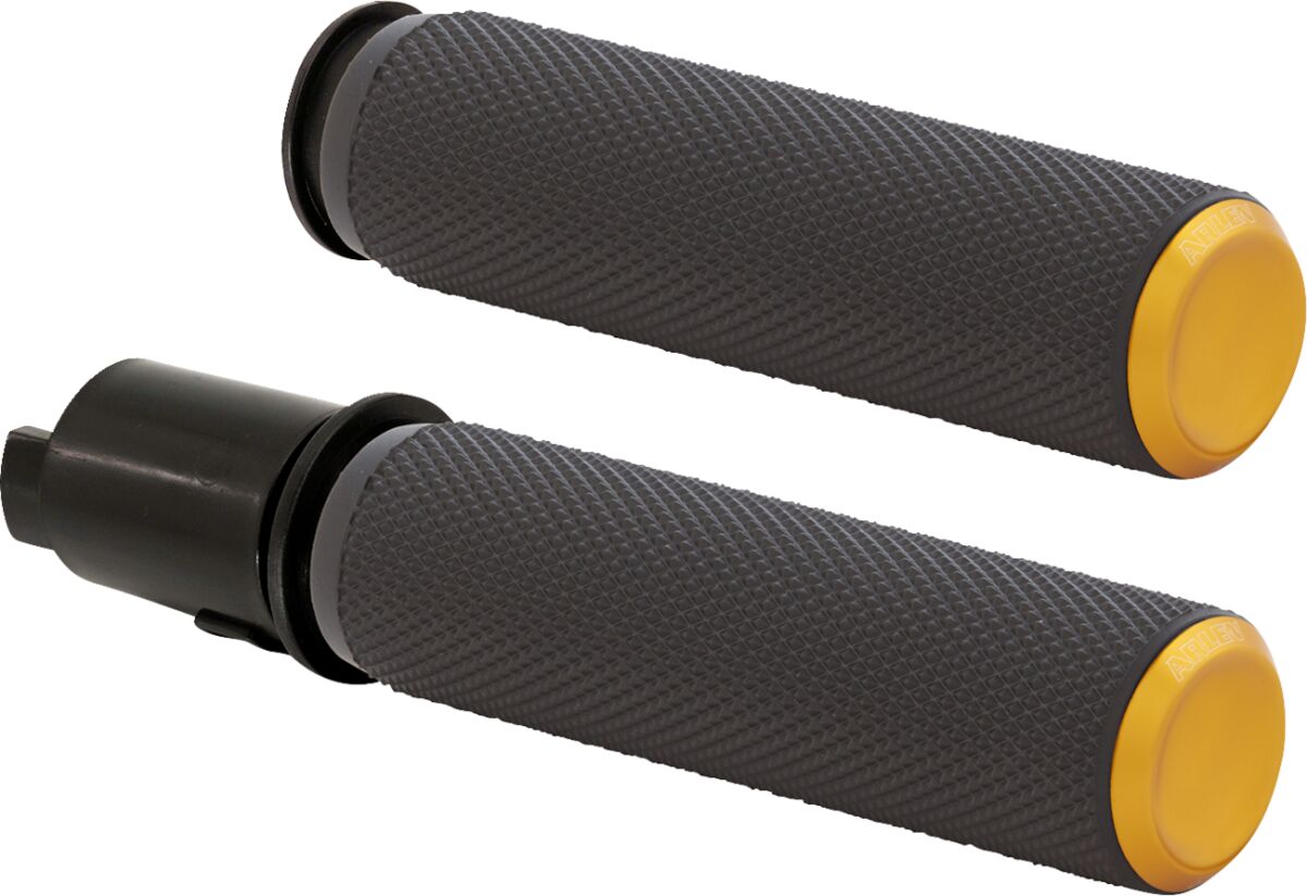 Knurled Grips, Gold - 24+ Touring Grips Arlen Ness Default Title