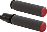 Knurled Grips, Red - 24+ Touring Grips Arlen Ness Default Title
