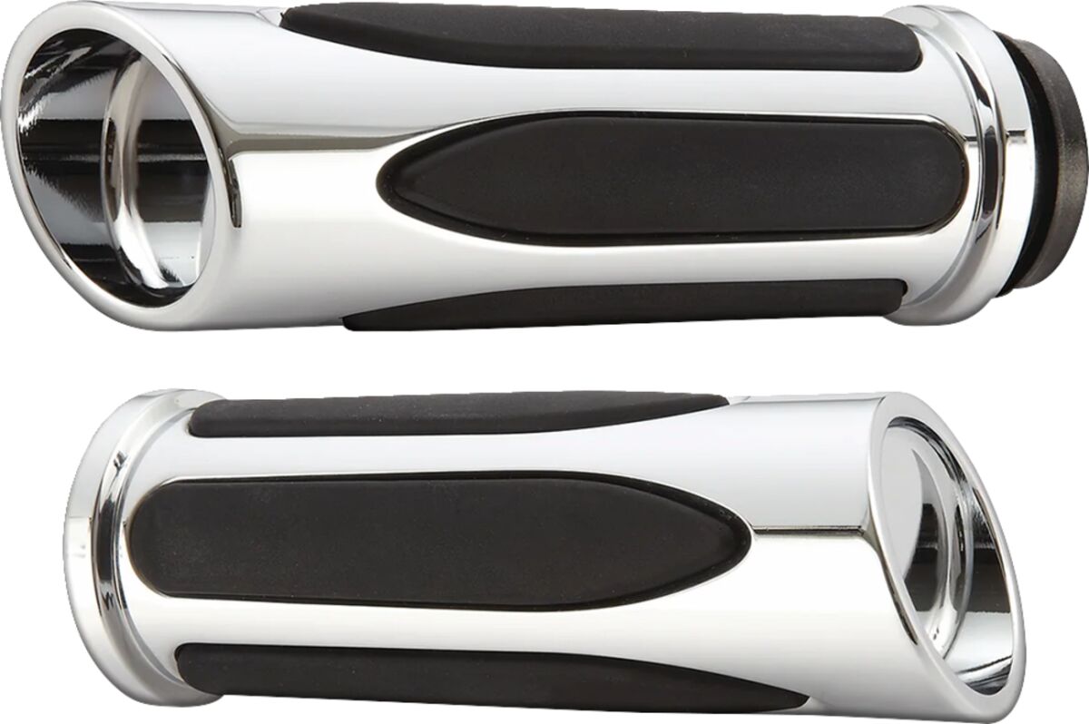 Deep Cut® Comfort Grips, Chrome - 24+ Touring Grips Arlen Ness Default Title