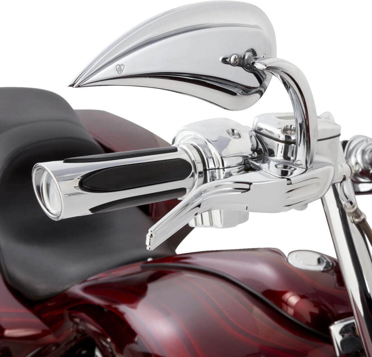 Deep Cut® Comfort Grips, Chrome - 24+ Touring Grips Arlen Ness