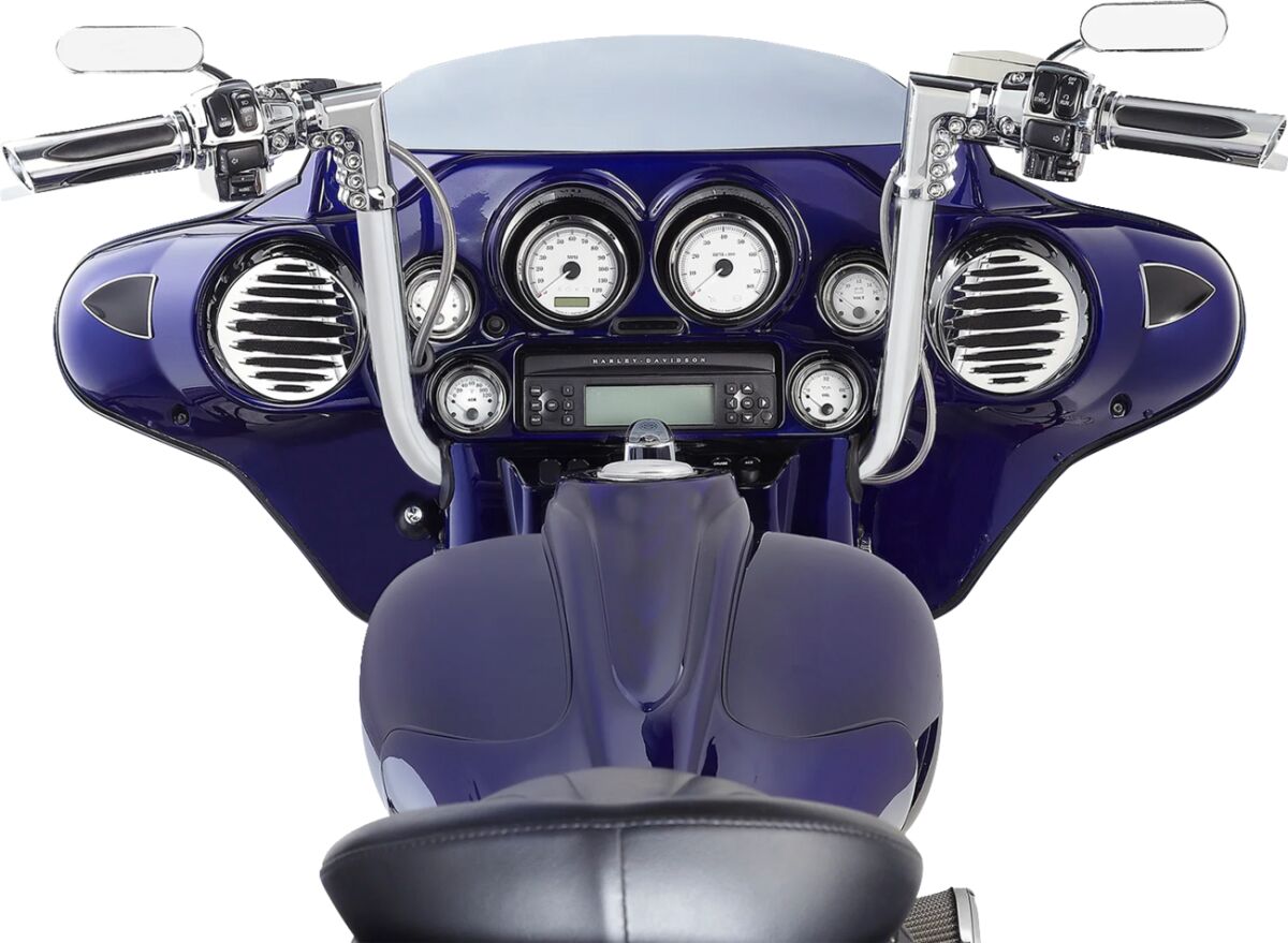 Deep Cut® Comfort Grips, Chrome - 24+ Touring Grips Arlen Ness