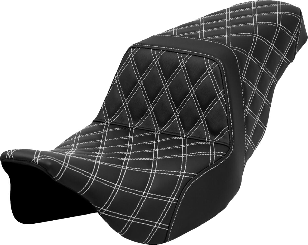 Step Up LS Seat, White Stitch - 08-23 Touring Seat Saddlemen Default Title