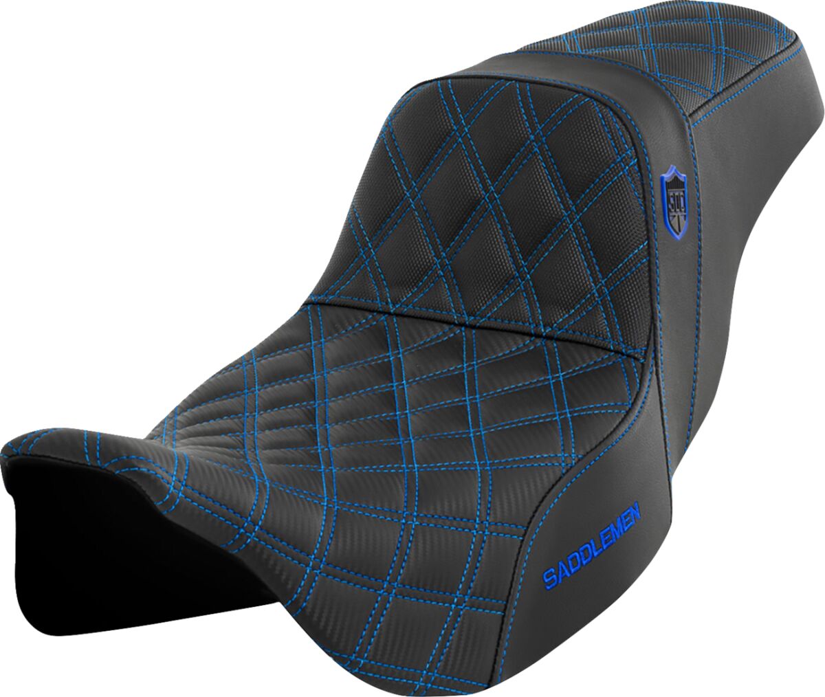 SDC Pro Series Performance Gripper Seat, Blue Stitch - 08-23 Touring Seat Saddlemen Default Title