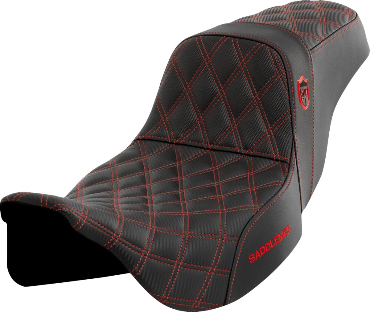 SDC Pro Series Performance Gripper Seat, Red Stitch - 08-23 Touring Seat Saddlemen Default Title