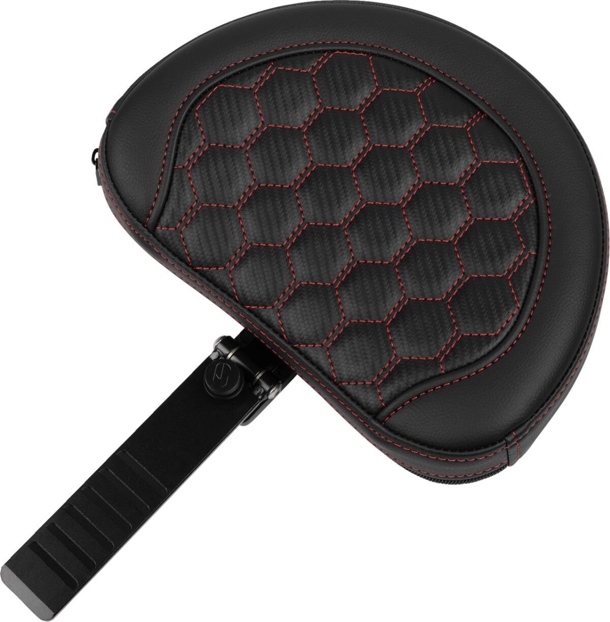 Roadsofa HC Extended Reach With Driver's Backrest Seat, Red Stitch - 23+ Touring Seat Saddlemen