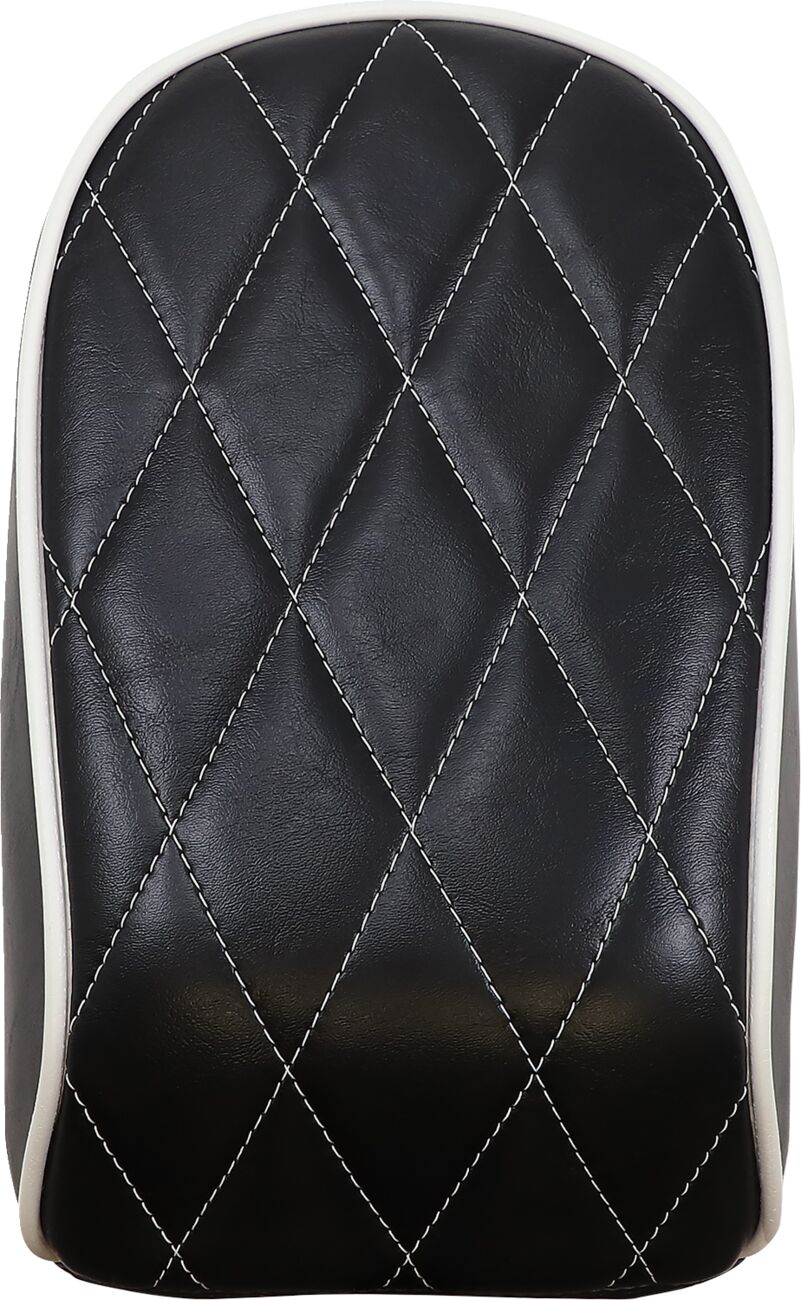 Pillion Bare Bones Diamond Black With White Stitch - 18+ Softail (FXLR) Seat Accessories Le Pera Default Title