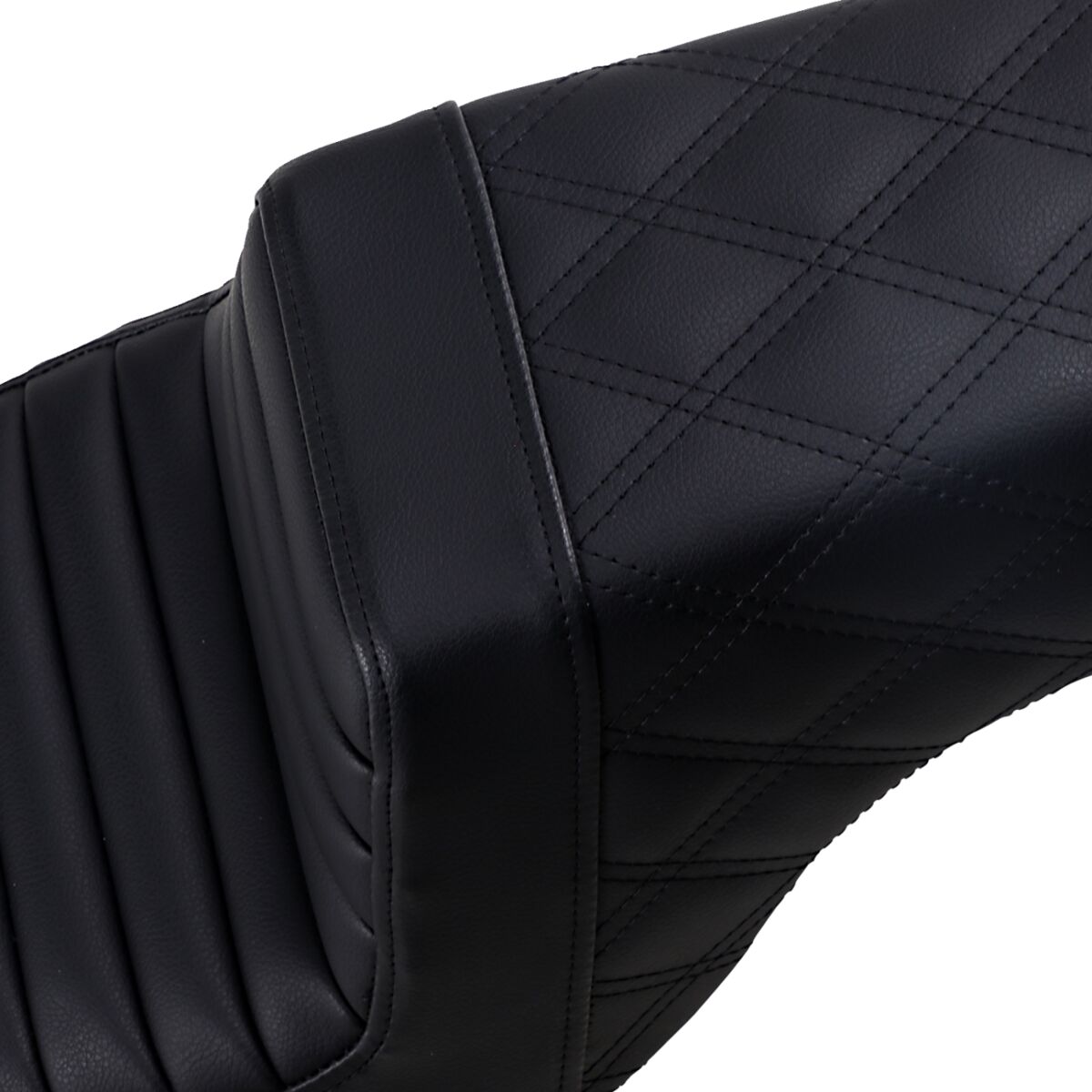 Step Up Front TR & Rear LS Seat, Black - 04-22 Sportster (Forty-Eight and 12L Tank) Seat Saddlemen