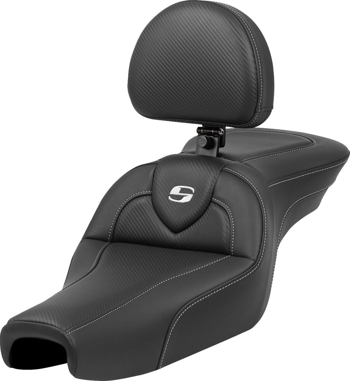 Roadsofa CF With Driver's Backrest Seat - 04-22 Sportster (12L Tank) Seat Saddlemen Default Title