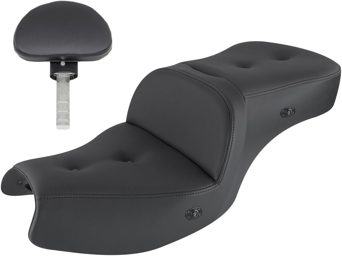 Roadsofa PT Heated With Driver's Backrest Seat - 20+ Indian Seat Saddlemen Default Title