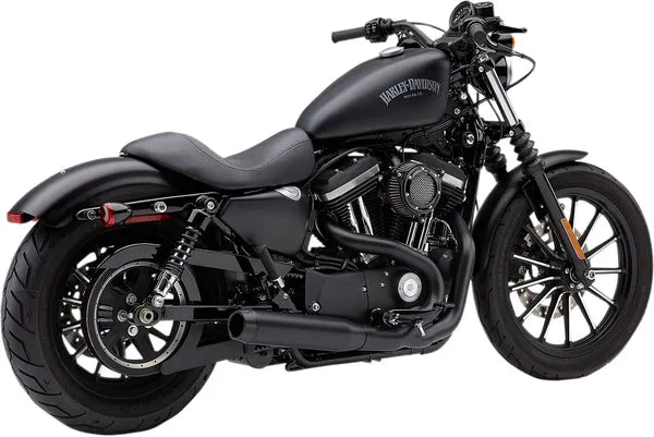 El Diablo 2:1 Exhaust System - Sportster Full Exhaust System Cobra Black 3.5" Round 07-13 XL (except models with forward controls)