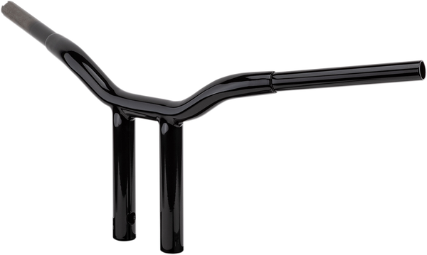 1-Piece Kage Fighter T-Bar Handlebar LA Choppers Black 8"