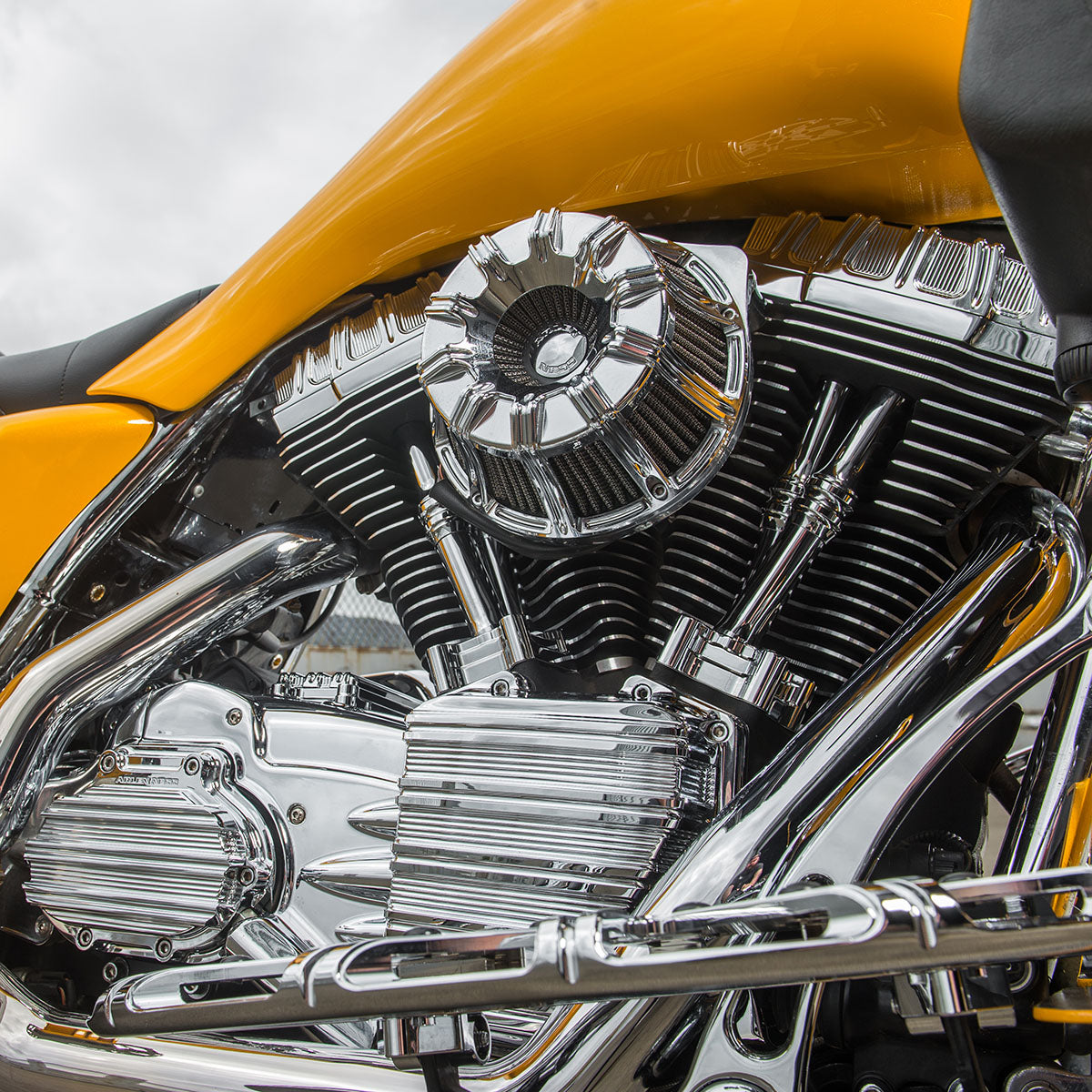 10-Gauge® Inverted Series Air Cleaner, Chrome - 24+ Touring Air Cleaner Arlen Ness