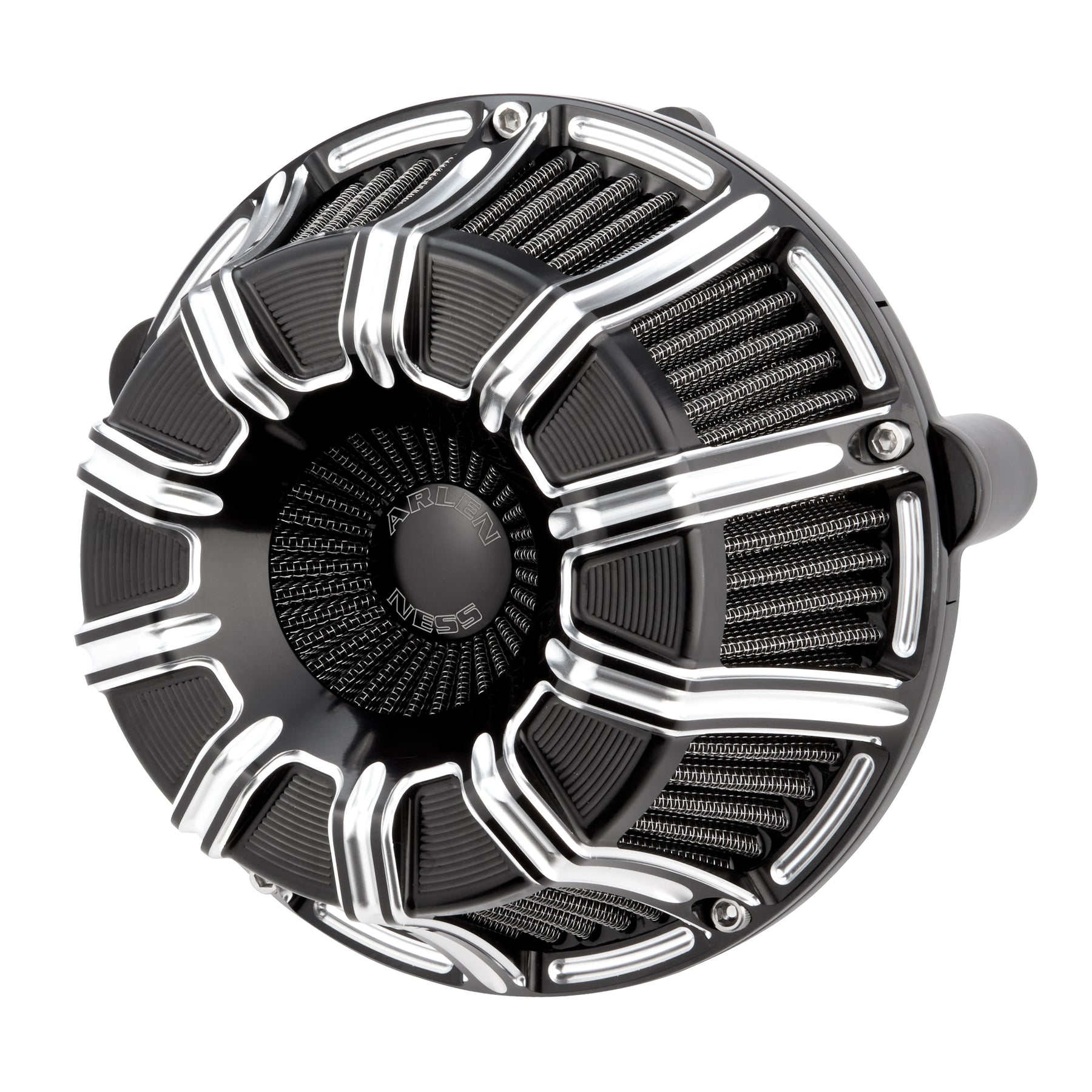 10-Gauge® Inverted Series Air Cleaner, Black - 24+ Touring Air Cleaner Arlen Ness