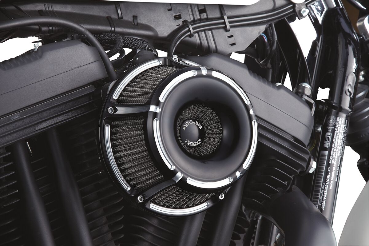 Slot Track Inverted Series Air Cleaner, Black - 91-21 XL Sportster Air Cleaner Arlen Ness