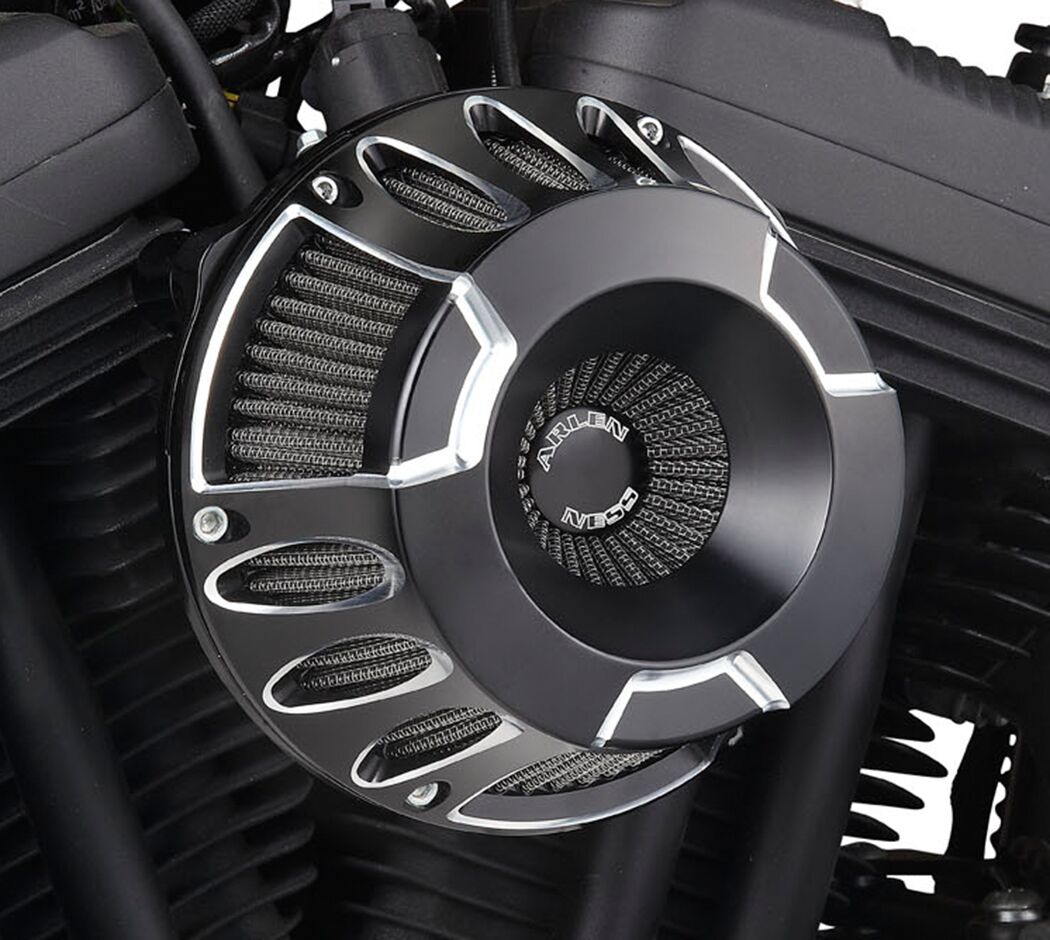 Deep Cut® Inverted Series Air Cleaner, Black - 91-21 XL Sportster Air Cleaner Arlen Ness