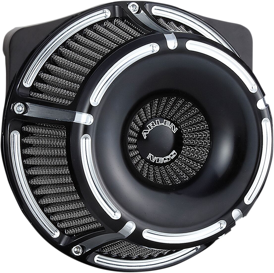Slot Track Inverted Series Air Cleaner, Black - Milwaukee 8 Air Cleaner Arlen Ness Default Title