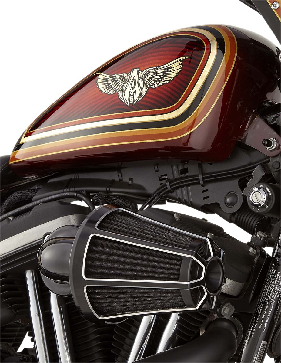 Beveled® Monster Sucker® Air Cleaner, Black - 17-23 Milwaukee 8 Air Cleaner Arlen Ness