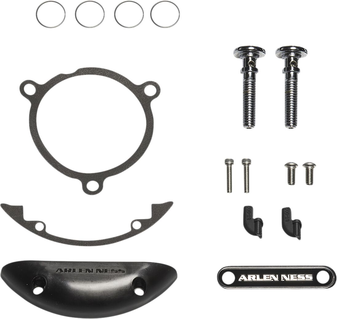 Replacement Hardware Kits: Inverted / Method® / Clear Tear™ / Sidekick, Black - Milwaukee 8 Air Cleaner Replacement Part Arlen Ness