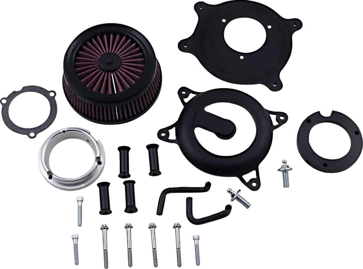 VO2 Rogue Air Cleaner, Black - 17-23 Touring & 17-2023 Trike & 18-23 Softail Air Cleaner Vance & Hines