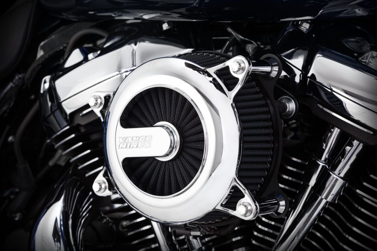 VO2 Rogue Air Cleaner, Chrome - 08-16 Touring & 09- 16 Trike & 16-17 Softail & 16-17 Dyna Air Cleaner Vance & Hines