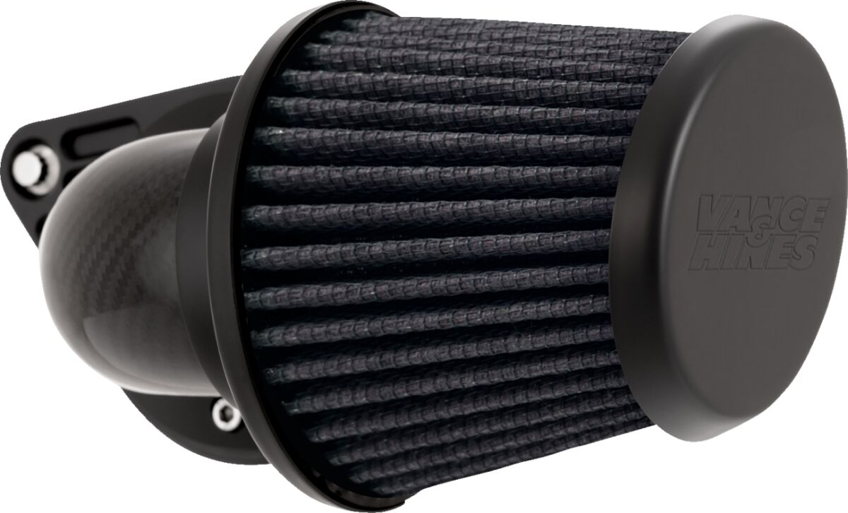 V02 Falcon Air Cleaner, Weaved Carbon - 02-07 Touring & 00-15 Softail & 99-17 Dyna Air Cleaner Vance & Hines