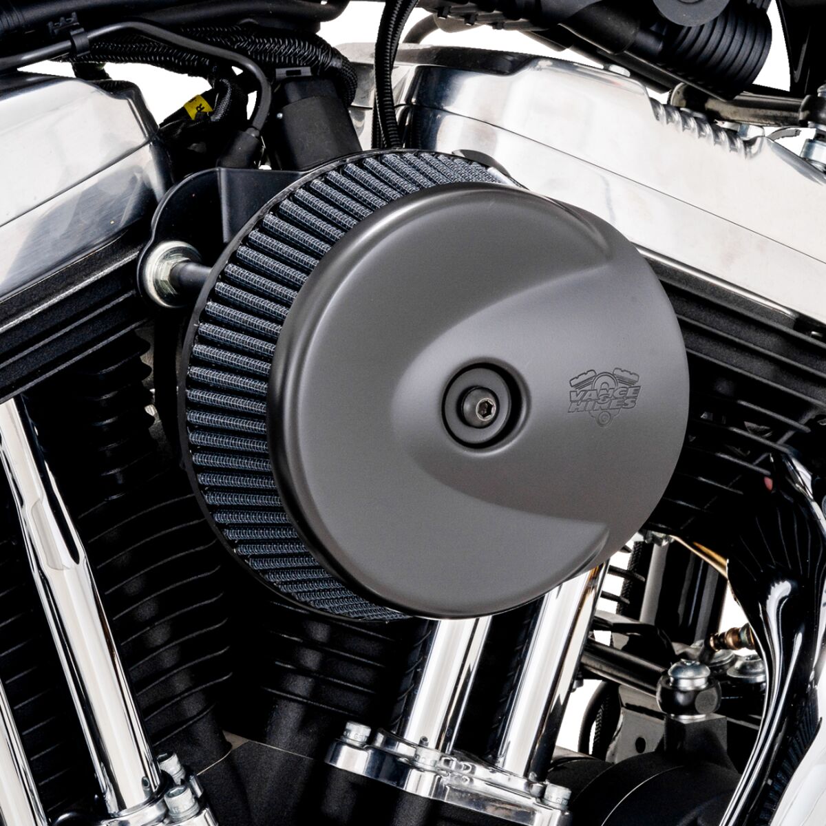 VO2 Stingray Air Cleaner, Black - 91-22 Sportster Air Cleaner Vance & Hines