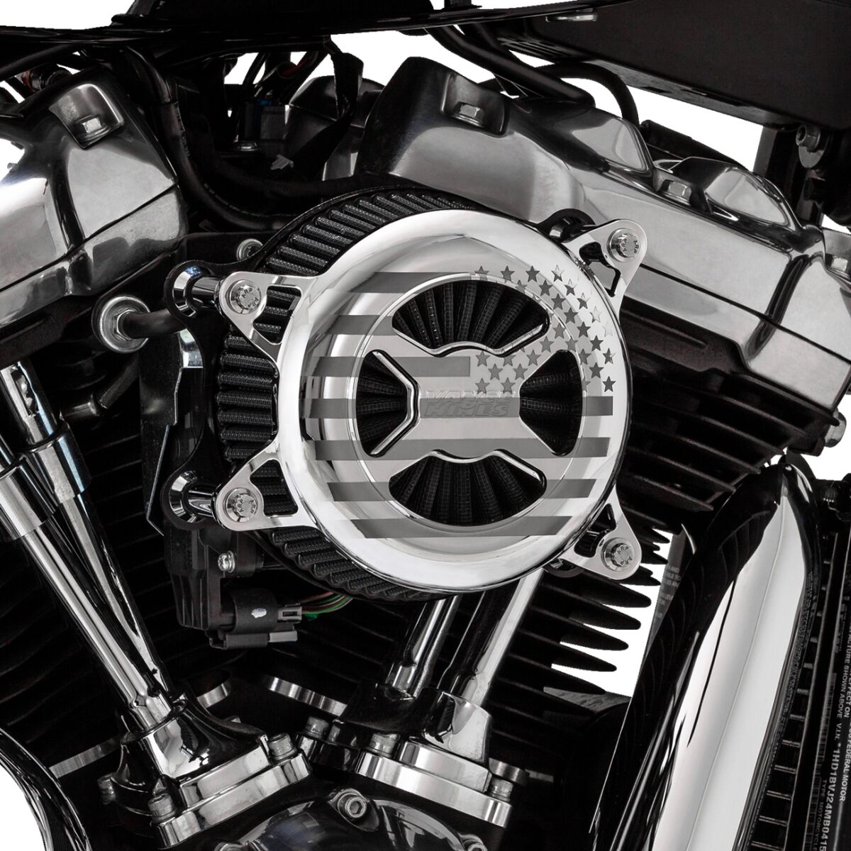 VO2 America Air Cleaner, Chrome - Milwaukee 8 Air Cleaner Vance & Hines