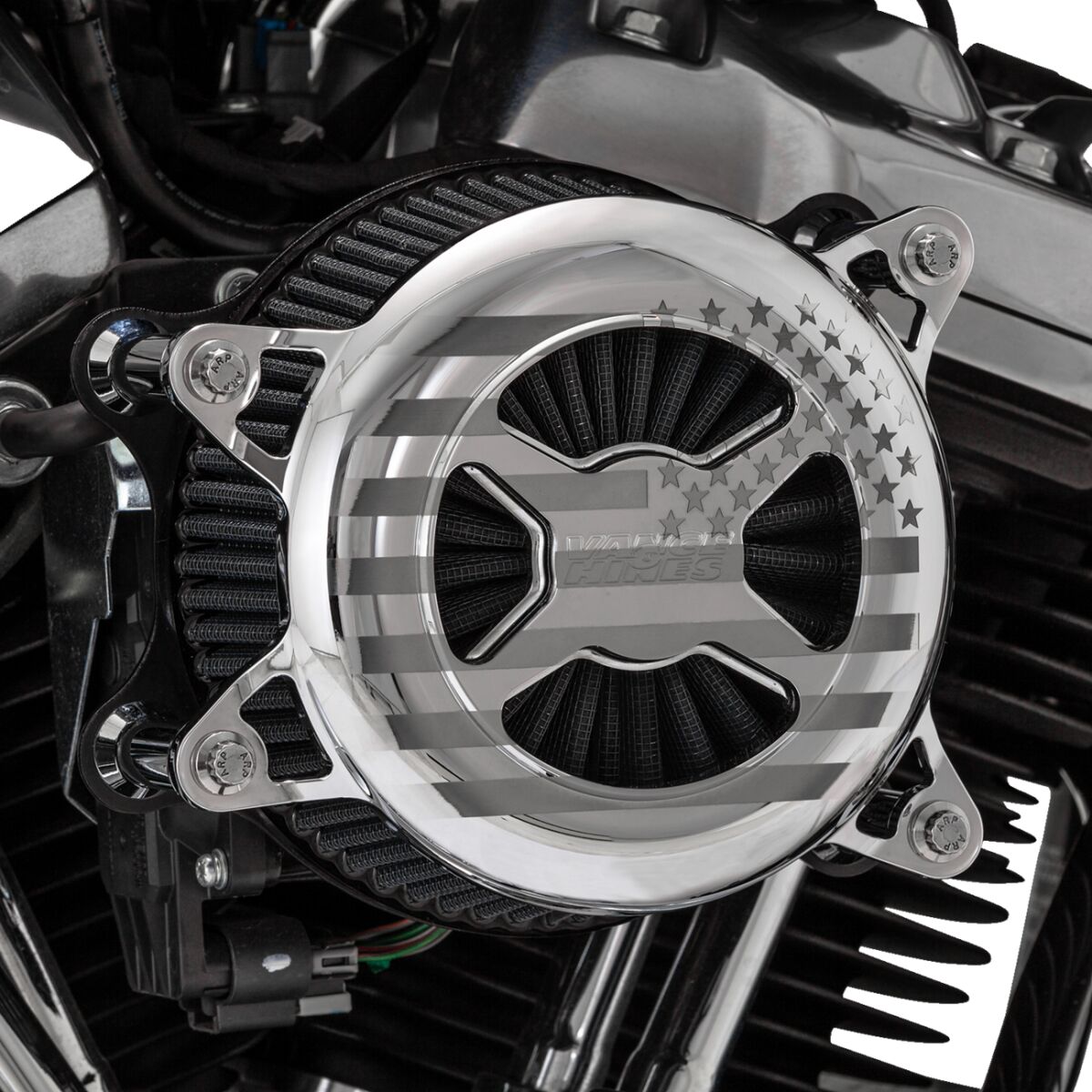 VO2 America Air Cleaner, Chrome - Milwaukee 8 Air Cleaner Vance & Hines