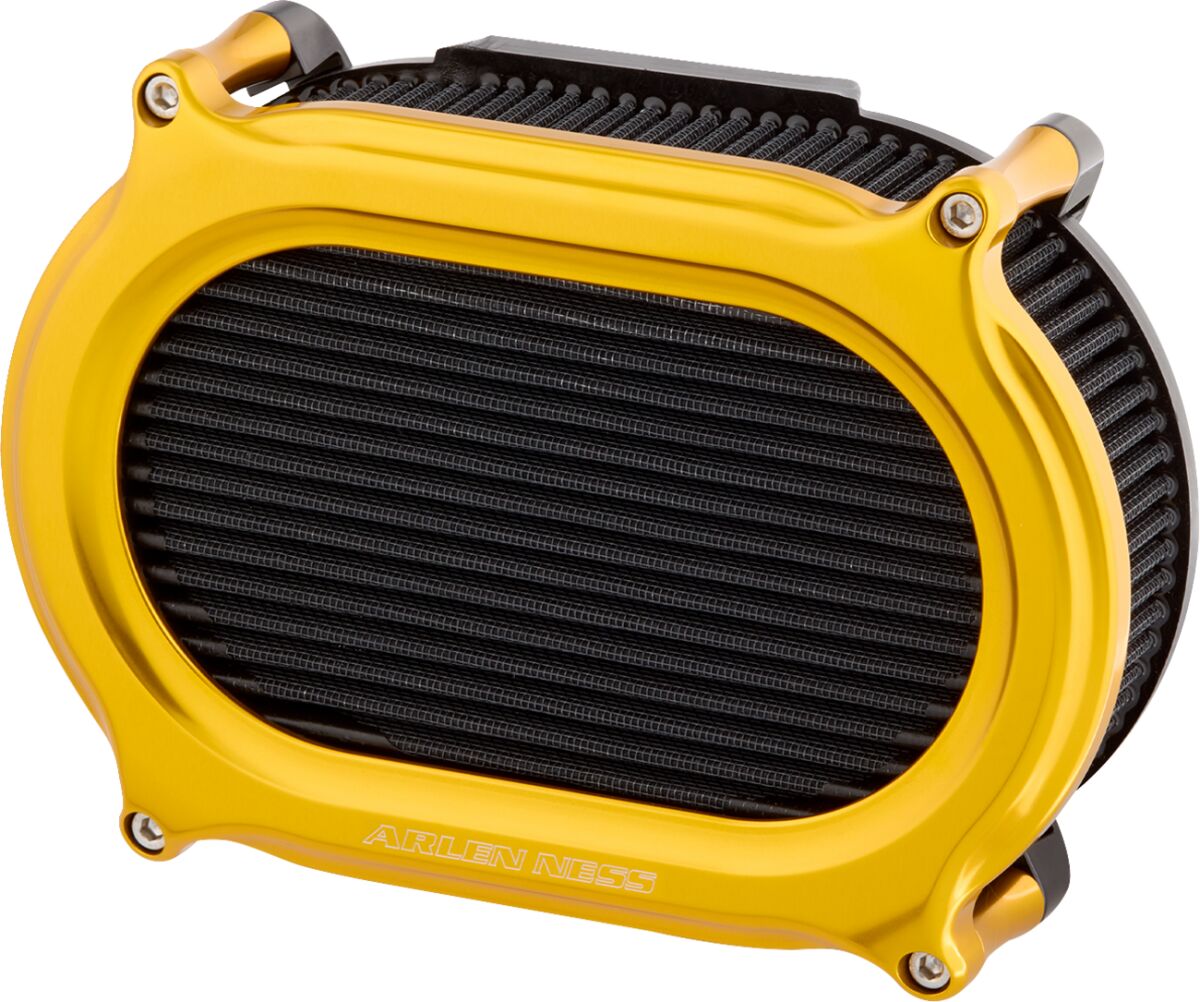 Stage 2 Oval Upgrade Air Filter, Gold Air Filter Arlen Ness