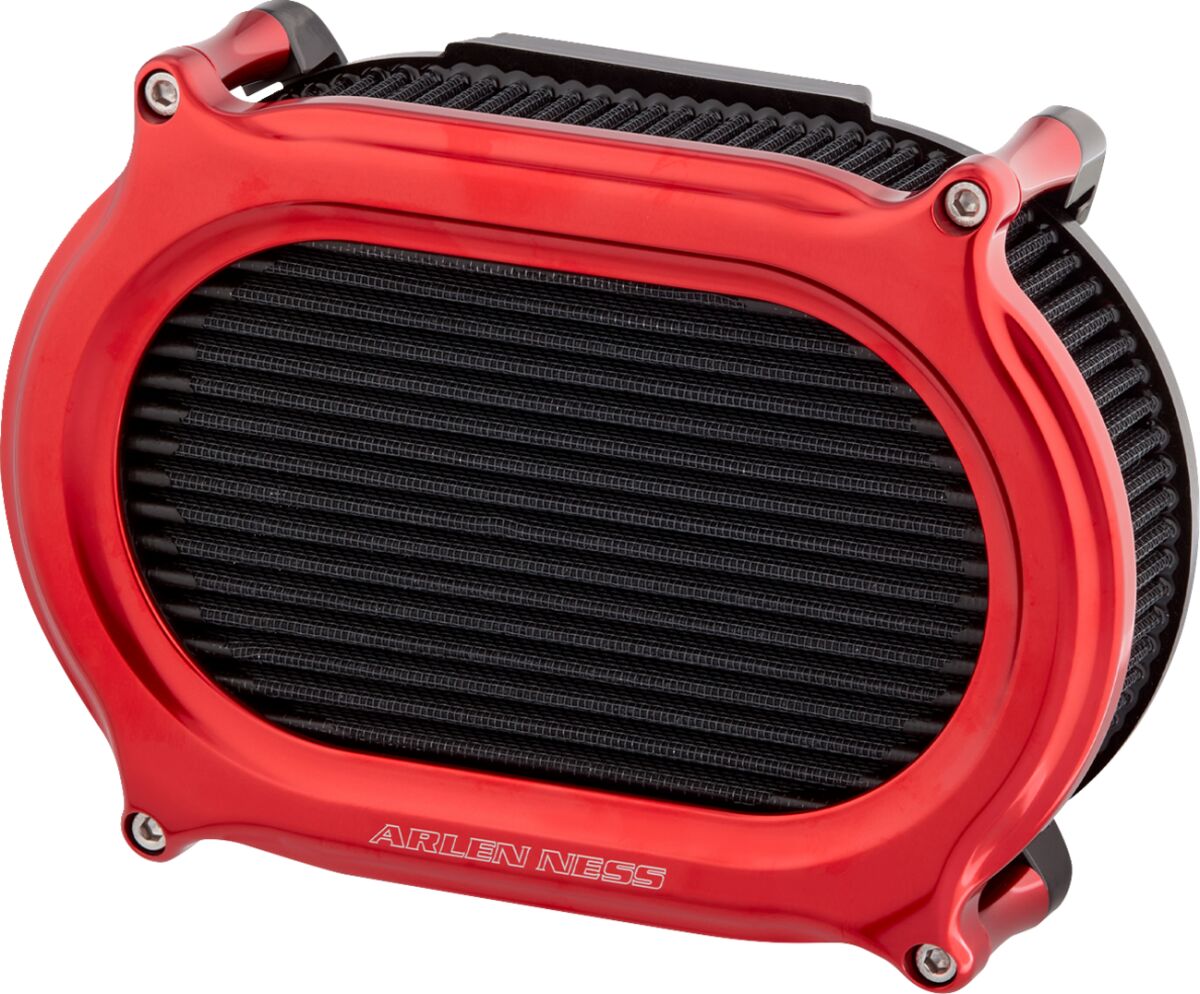Stage 2 Oval Upgrade Air Filter, Red Air Filter Arlen Ness