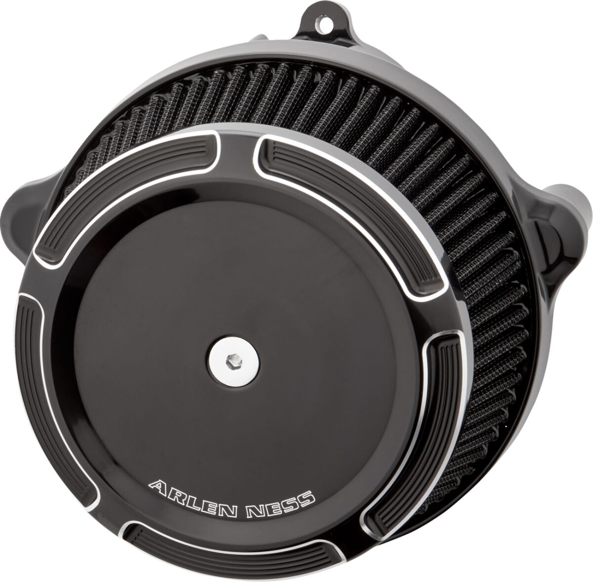 Beveled Stage 1 Big Sucker®, Black - 24+ Touring Air Cleaner Arlen Ness