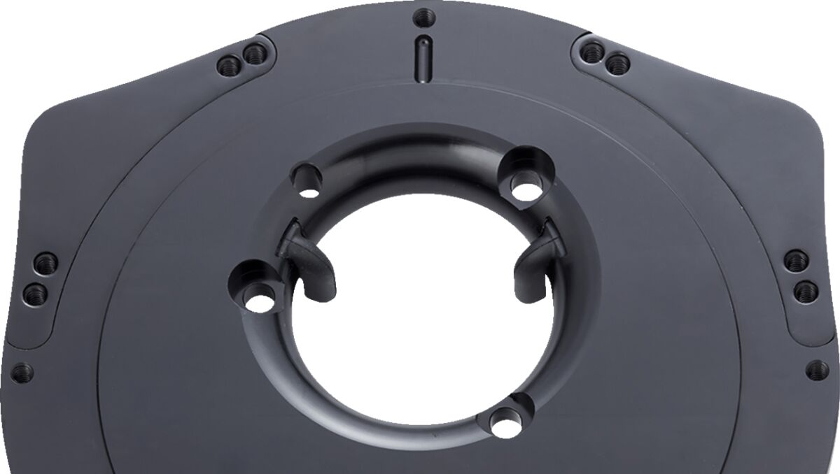 Replacement Left Breather Cover Plates: Inverted / Method Series®, Black - 00-17 Twin Cam Air Cleaner Replacement Part Arlen Ness