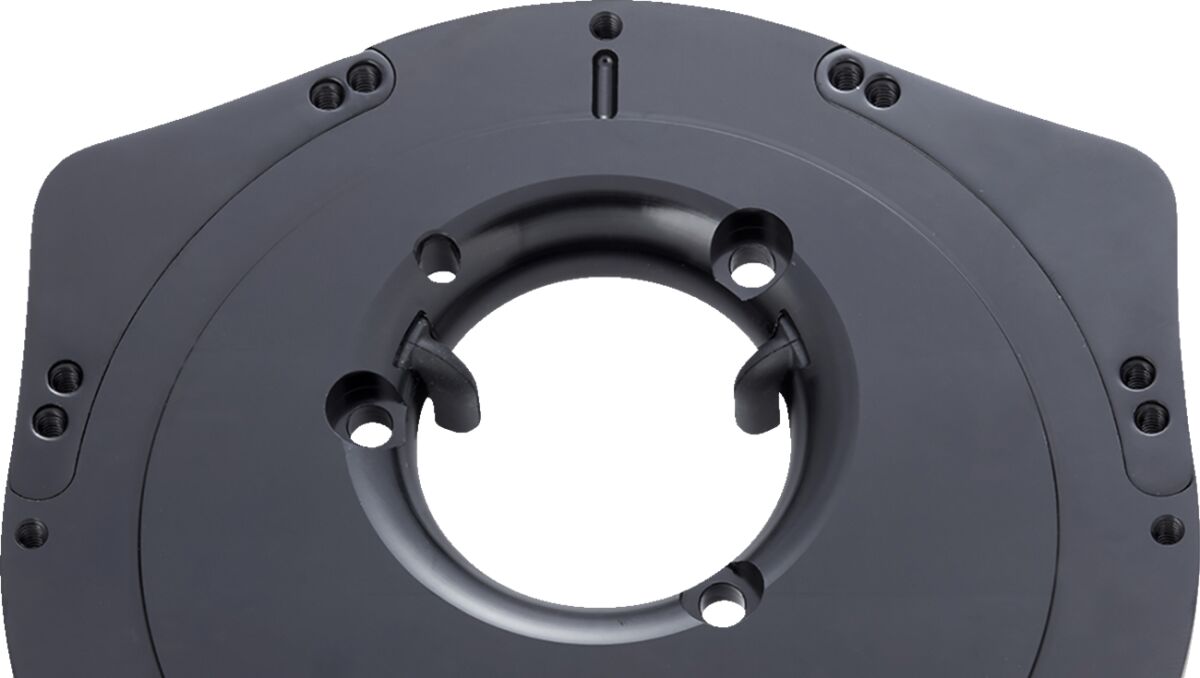 Replacement Right Breather Cover Plates: Inverted / Method Series®, Black - 00-17 Twin Cam Air Cleaner Replacement Part Arlen Ness