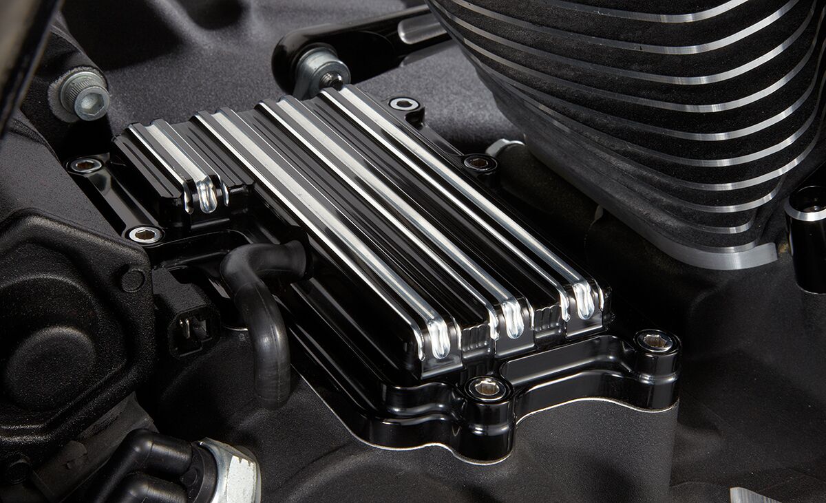 10-Gauge® Transmission Top Covers, Black - Twin Cam Transmission Covers Arlen Ness