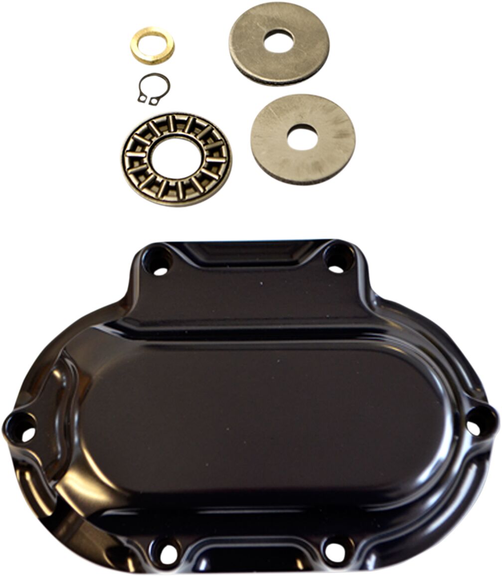 Hydraulic Side Door Cover, Black - Dyna & Softail & Touring Transmission Side Covers Trask Performance Default Title