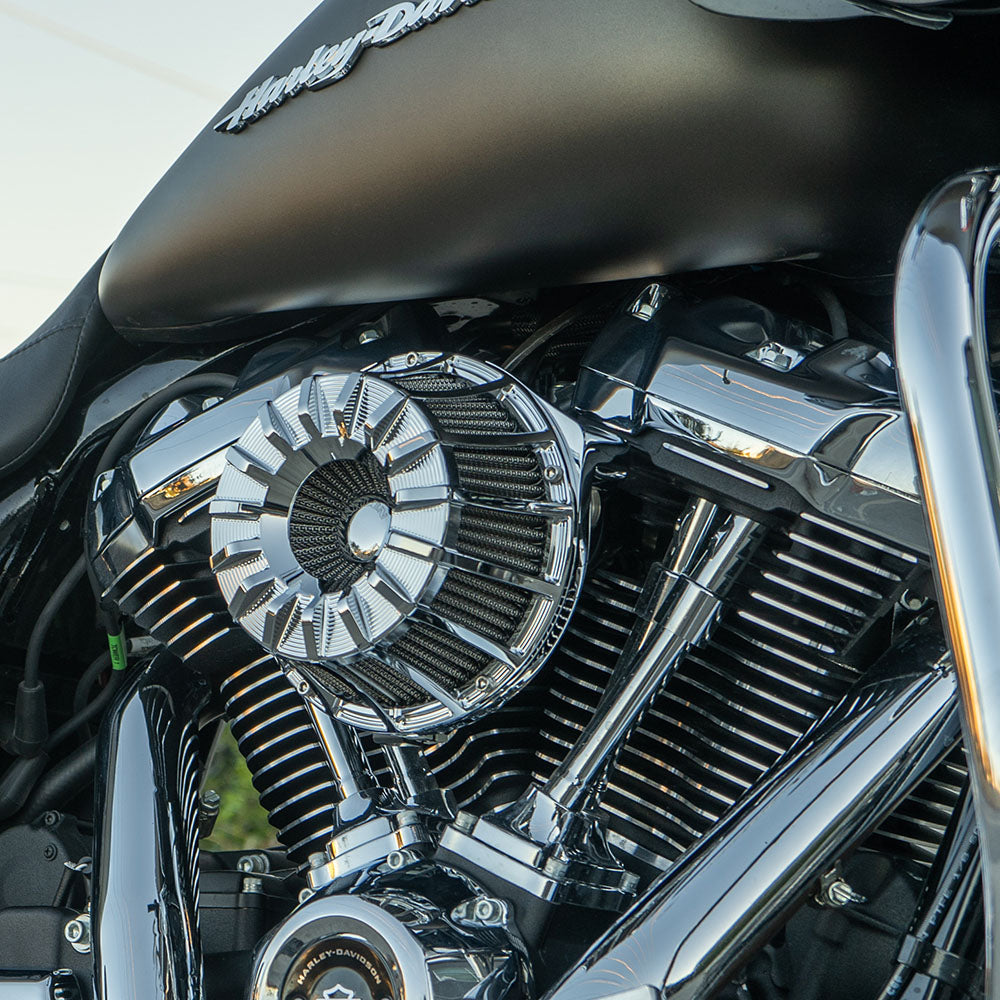 15-Spoke Inverted Series Air Cleaner, Chrome - 24+ Touring Air Cleaner Arlen Ness