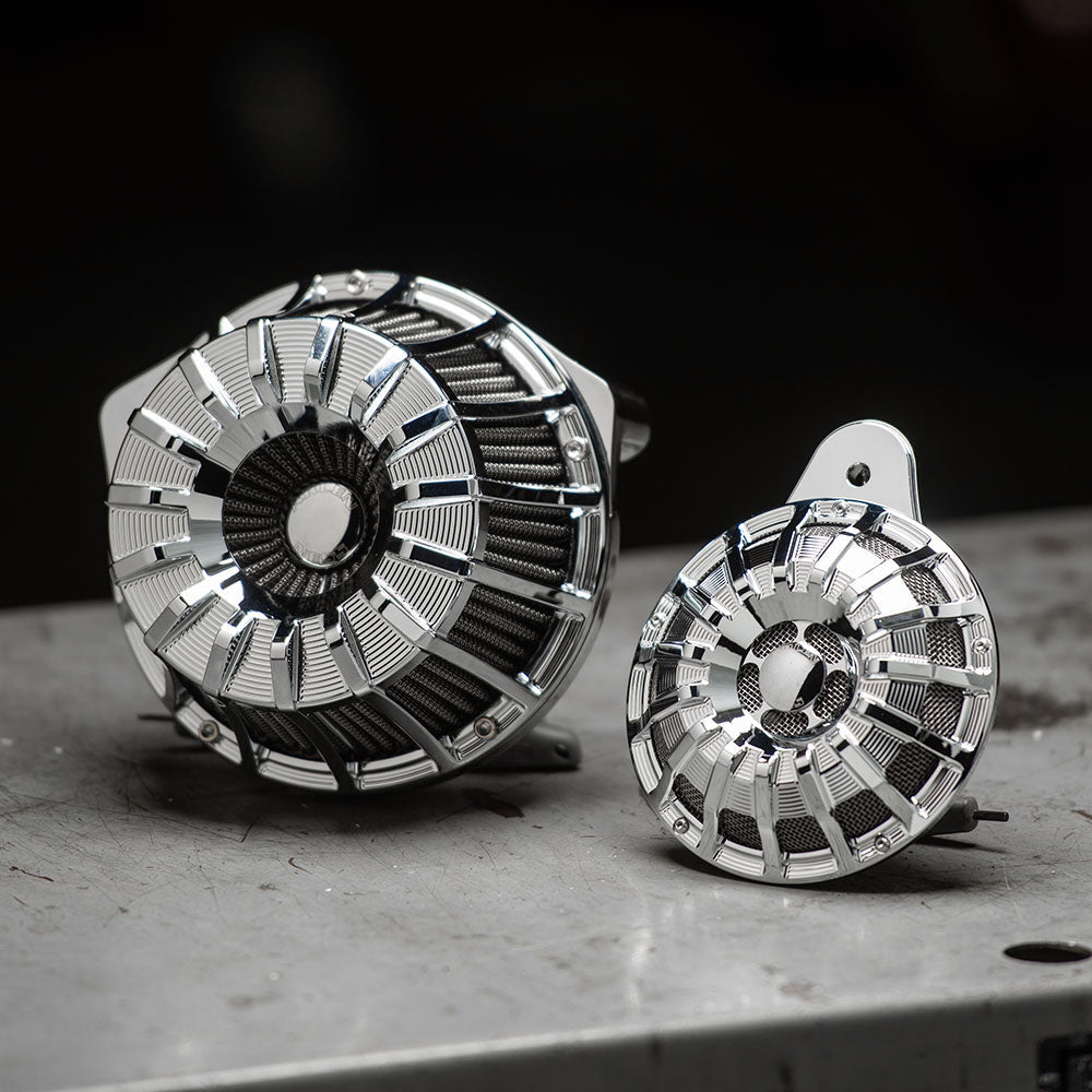 15-Spoke Inverted Series Air Cleaner, Chrome - 24+ Touring Air Cleaner Arlen Ness