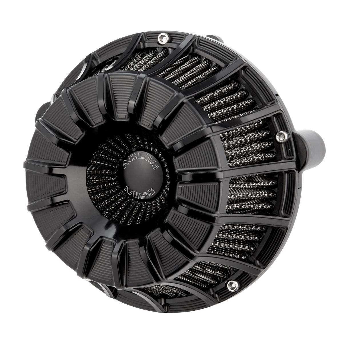 15-Spoke Inverted Series Air Cleaner, Black - 24+ Touring Air Cleaner Arlen Ness